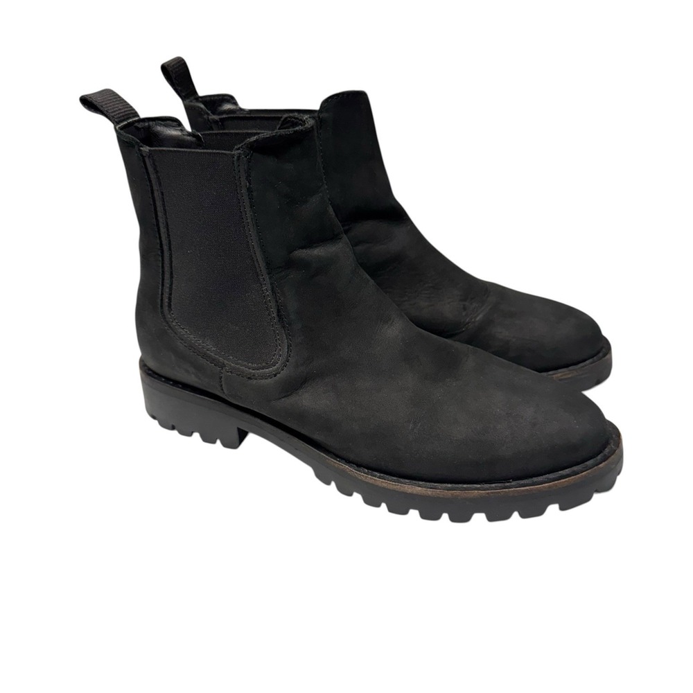 Thursday Boot Company Legend Chelsea Black Leather Lug Sole Ankle Boots Womens 7